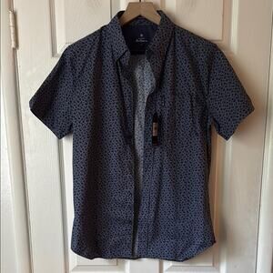 Ben Sherman Navy Blue Button Down Short Sleeve Shirt size Men's Small NWT